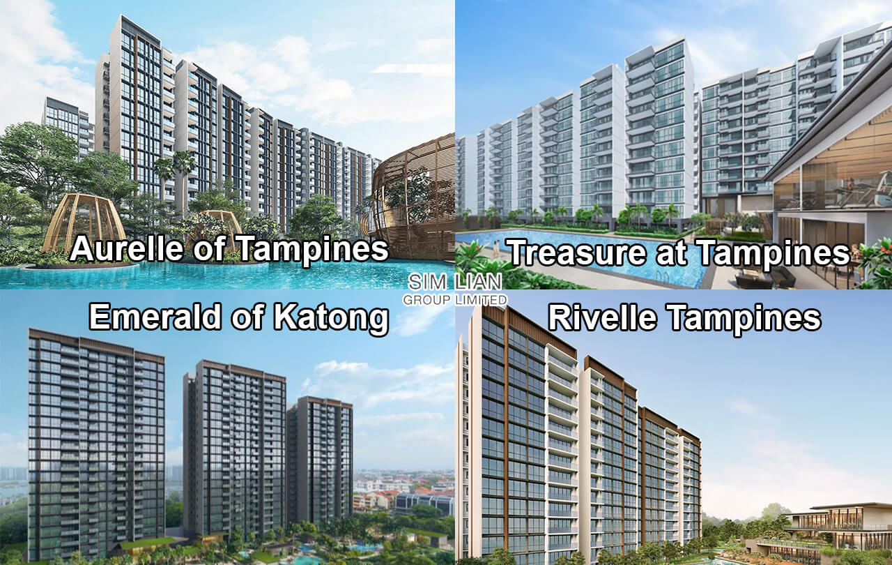 Past Development Achievements of Sim Lian Group Limited: Aurelle of Tampines, Treasure at Tampines, Emerald of Katong and Rivelle Tampines